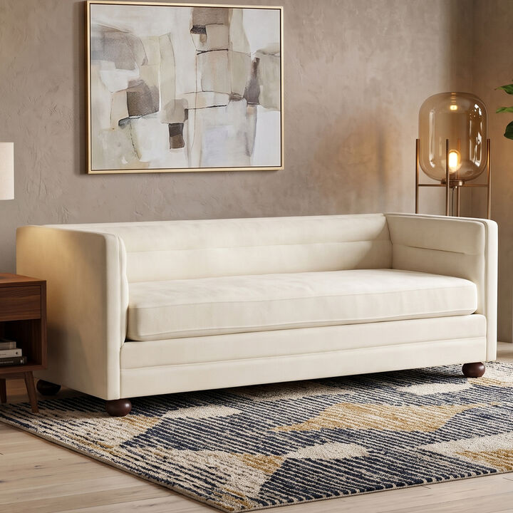 Gaxgox Modern Chenille 3 Seater Sofa