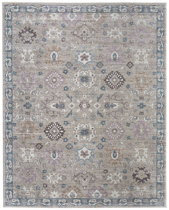 HomeRoots Floral Distressed Area Rug
