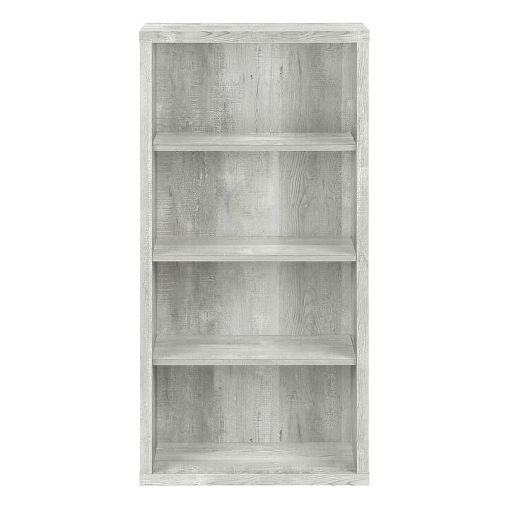 Bookshelf, Bookcase, Etagere, 5 Tier, 48H, Office, Bedroom, Grey Laminate