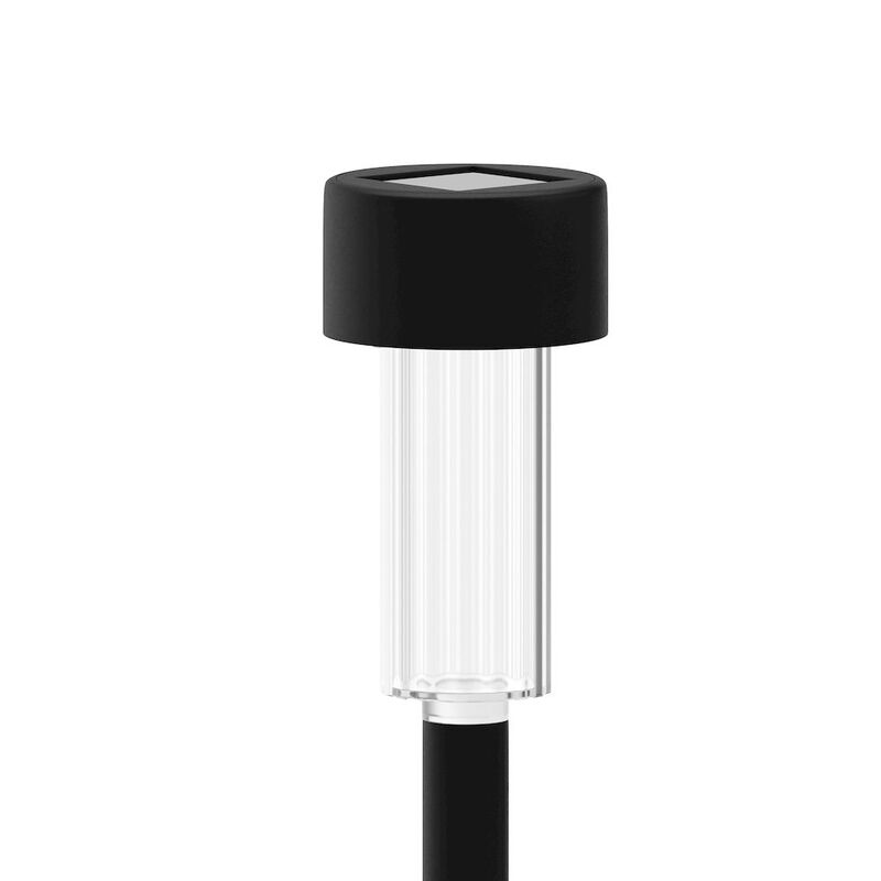 Flash Furniture Outdoor Solar Powered LED Decorative Stake Lights - Set of 12, Black image number 2