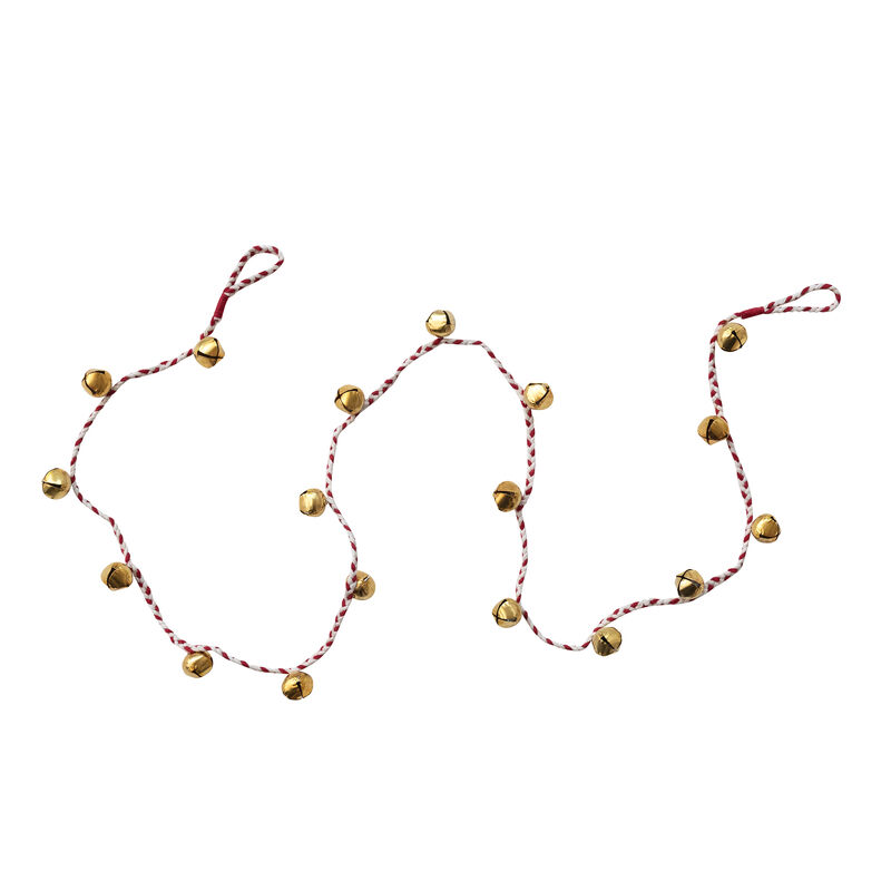 Gold Jingle Bell Garland with Braided Cotton Cord image number 0
