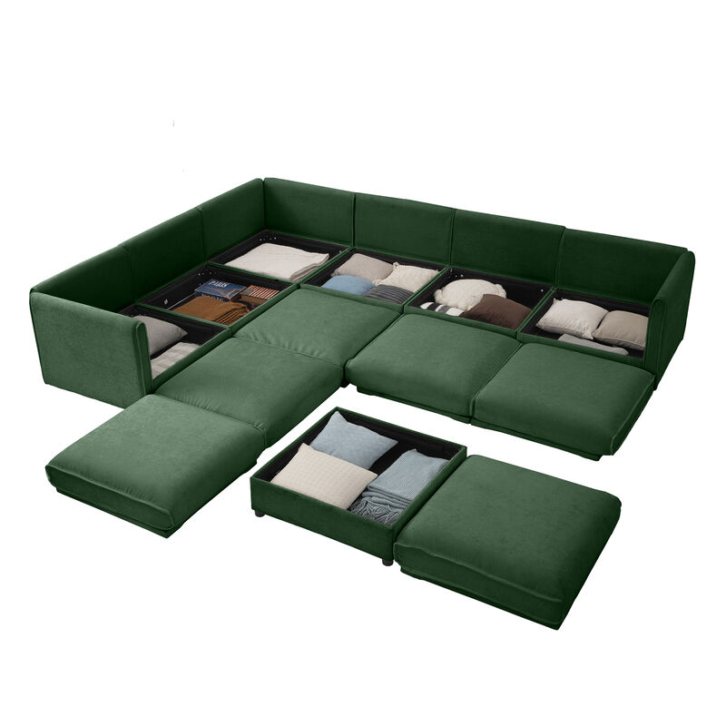 Merax Modern Modular Sectional Sofa with Storage
