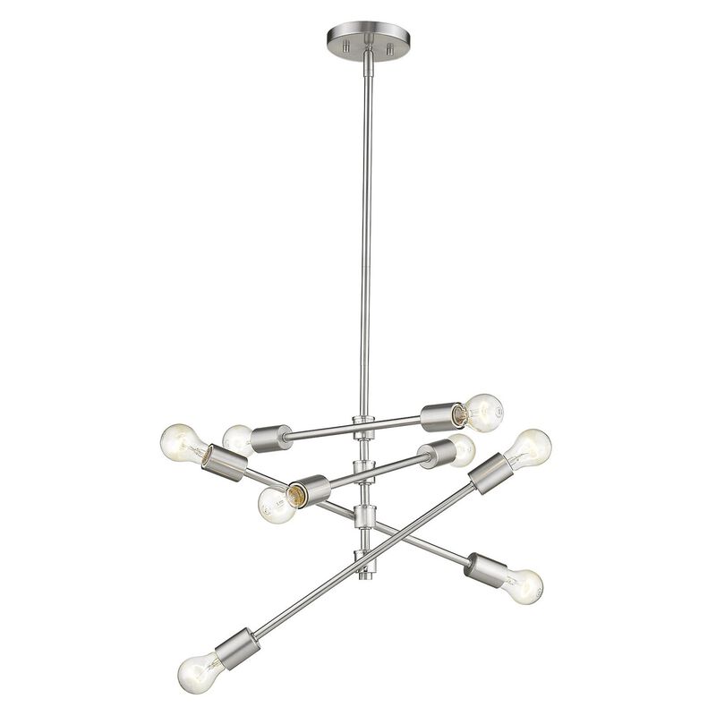 Hivvago Calix 8-Light Satin Nickel Pendant