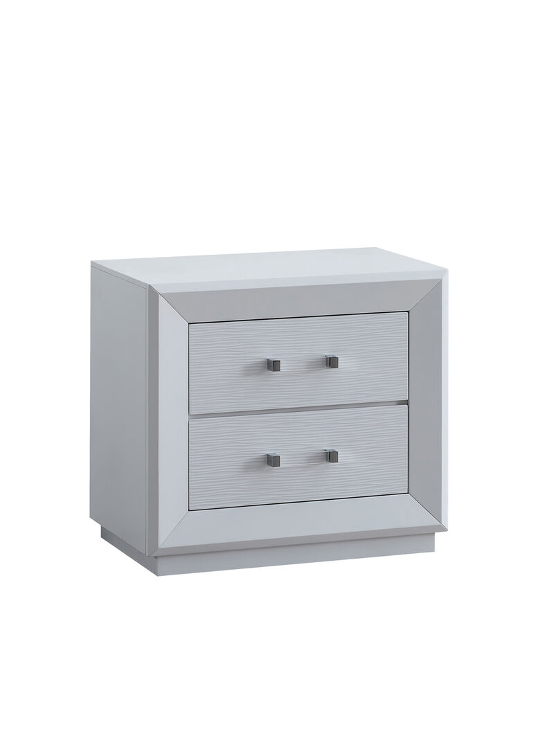 Mars White 2-Drawer 30 in. W Nightstand image number 1