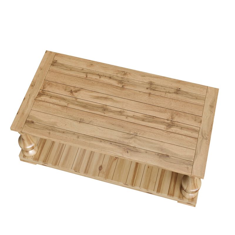 Zebwos Farmhouse Coffee Table image number 7