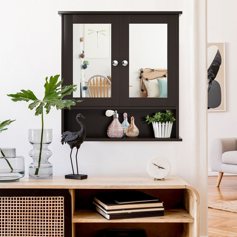 Bathroom Wall Mount Mirror Cabinet Organizer For Bathroom