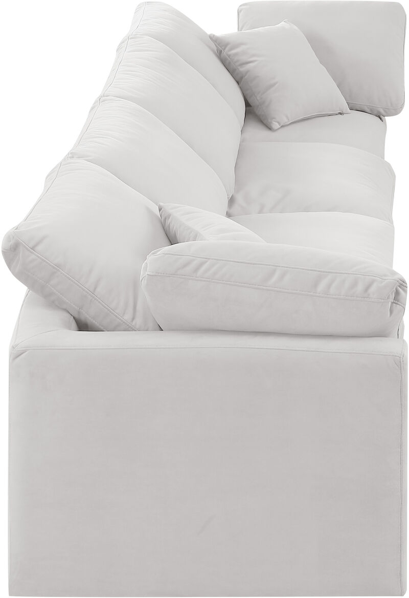 Meridian Furniture Indulge Cream Velvet Modular Sofa image number 4