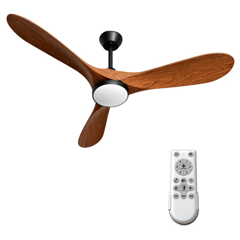 ELEMENT ACE 52 Inch Modern Ceiling Fan with Integrated LED Light and Remote Control, Quiet Reversible DC Motor 6 Speeds 3 CCT Settings for Indoor Bedroom Living Room Use image number 0
