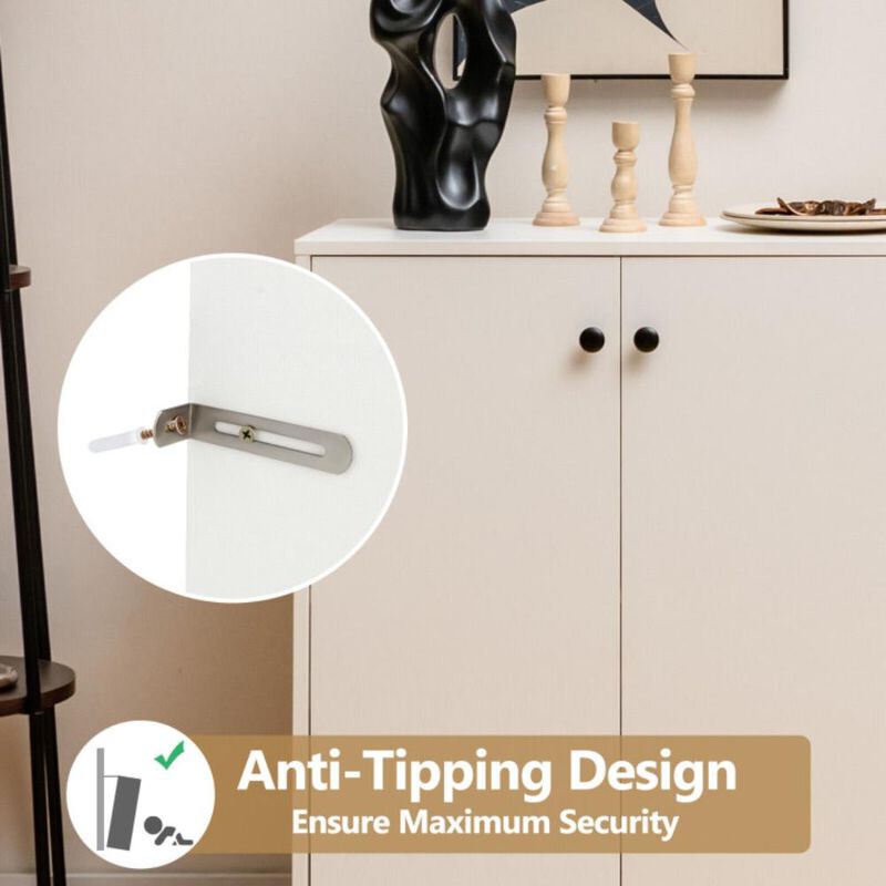 Hivvago Modern Buffet Sideboard with 2 Pull-out Drawers and Adjustable Shelf for Kitchen