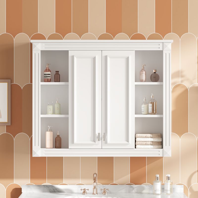 ELEMENT ACE Wall Mounted Medicine Cabinet with Adjustable Shelf for Organized Bathroom Storage image number 1