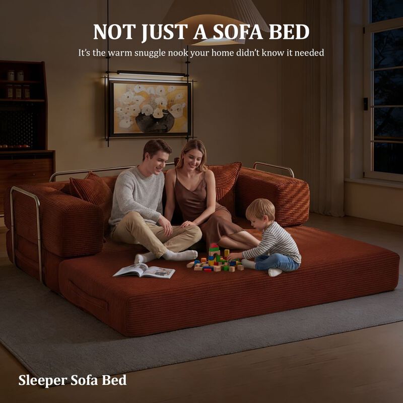 5-in-1 Convertible Sleeper Sofa Bed image number 7