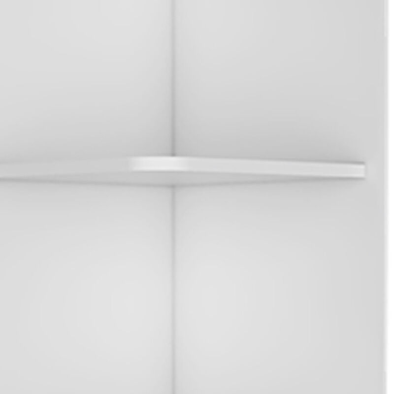 HomeRoots 62" White Wood Corner Utility Cabinet With Two Doors image number 2