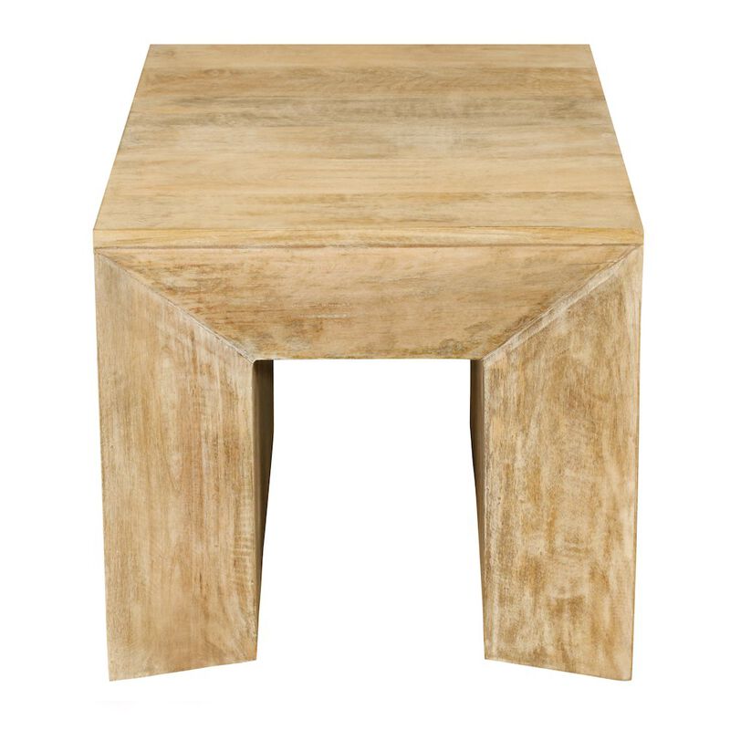 Alex Hamilton Goliath End Table in Natural on Solid Mango Wood