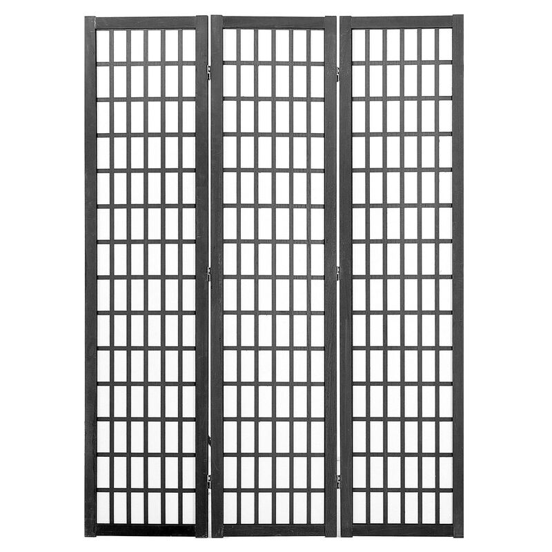 3-Panel Room Divider Screen, Freestanding Wooden Folding Privacy Partition image number 0
