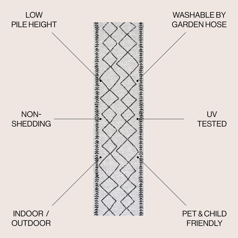 Derya Tribal Diamond Trellis Indoor/Outdoor Area Rug