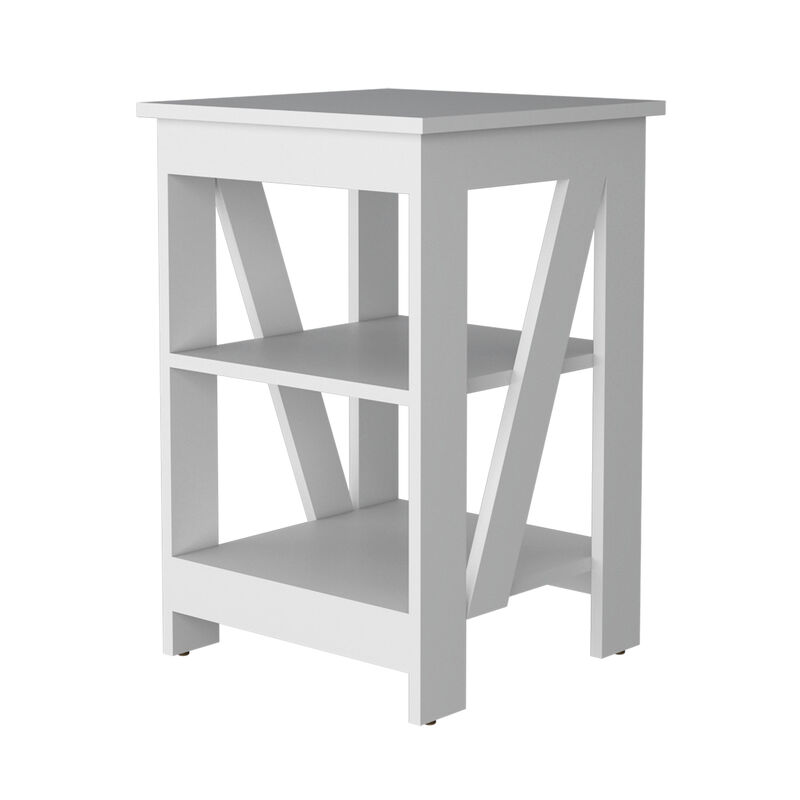Farmhouse End Table, Narrow Side Table, Slim End Table, Side Table for Bedroom, Living Room