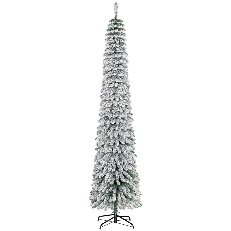 BreeBe 8FT Slim Artificial Christmas Tree with Realistic Branches image number 0