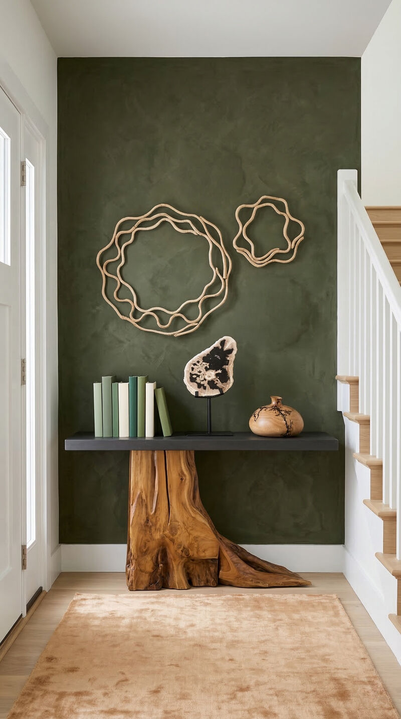 Teak Wood Console Table image number 1