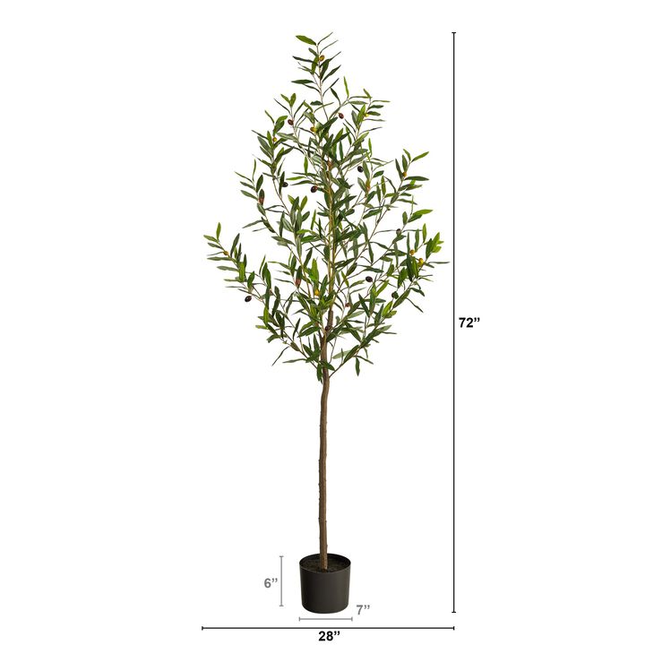 HomPlanti 6 Feet Olive Artificial Tree