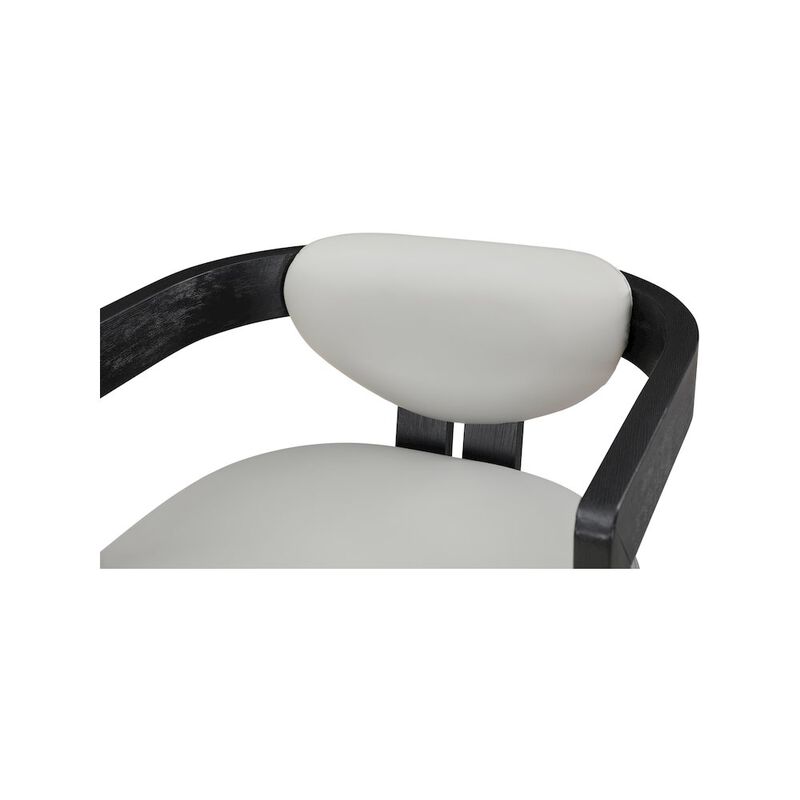 Meridian Furniture Carlyle Grey Vegan Leather Dining Chair