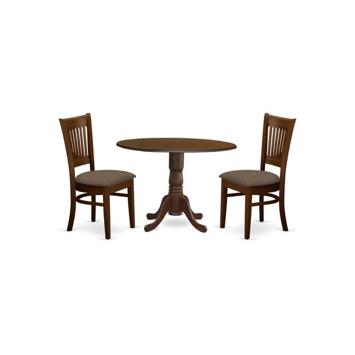 3 Pc 2-drop-leaf Dining Table and 2 Dining Chairs