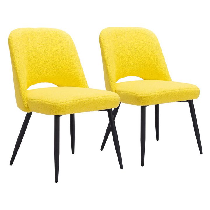 Belen Kox Sunny Yellow Teddy Dining Chair, Belen Kox