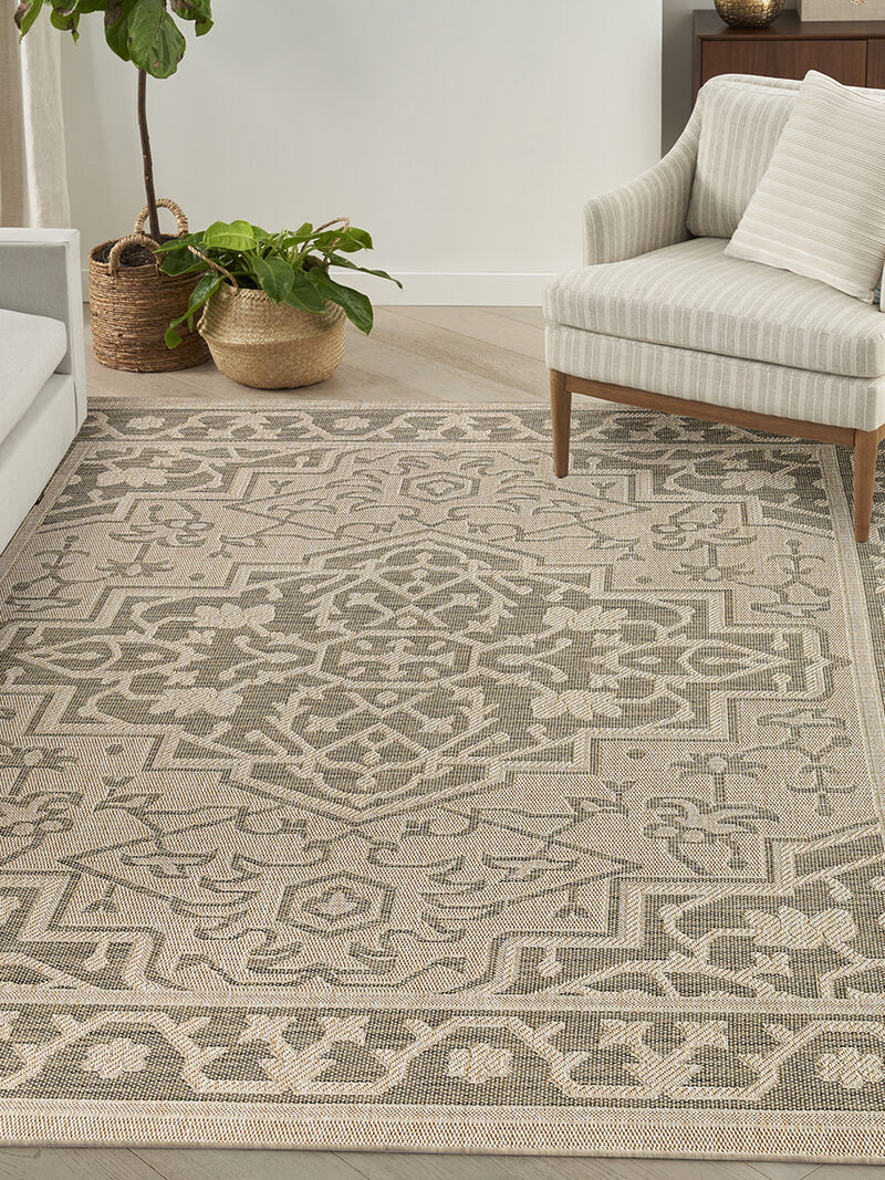 Tulum TLM05 Taupe/Olive 9' x 12' Rug