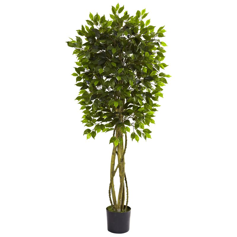 Hivvago 5.5 Feet Ficus Tree UV Resistant (Indoor/Outdoor)
