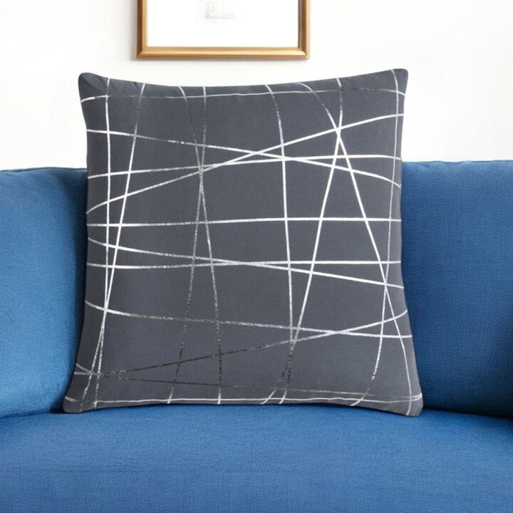 Geometric Abstract Line Cotton Pillow &ndash; Cozy Decorative Cushion for Living Spaces