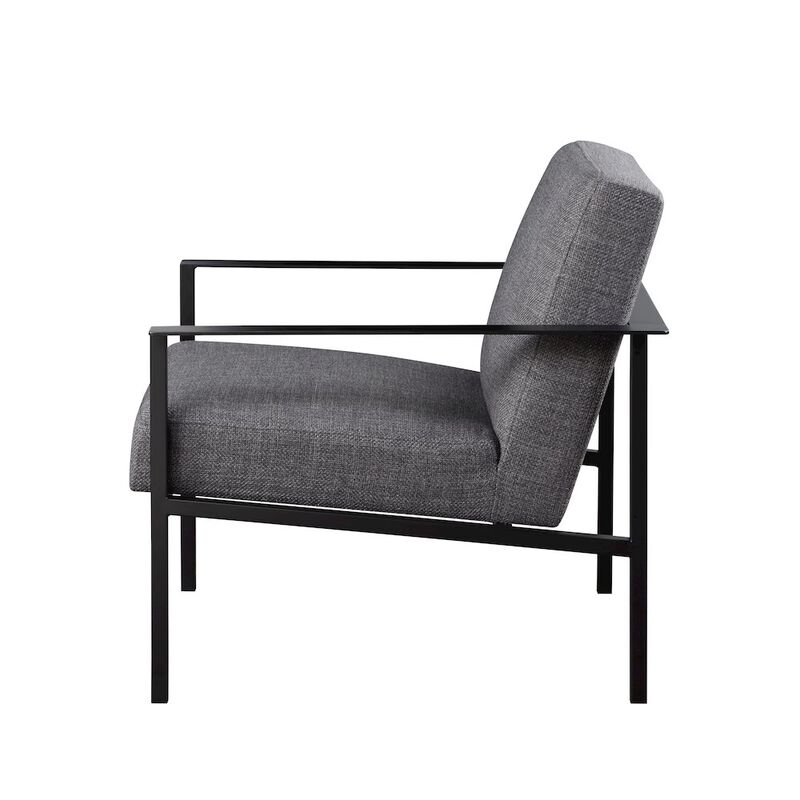 Comfort Pointe Milano Charcoal Stationary Metal Accent Chair