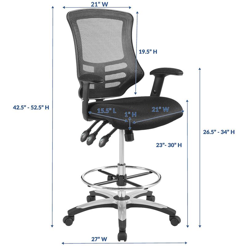 Modway Furniture - Calibrate Mesh Drafting Chair image number 1