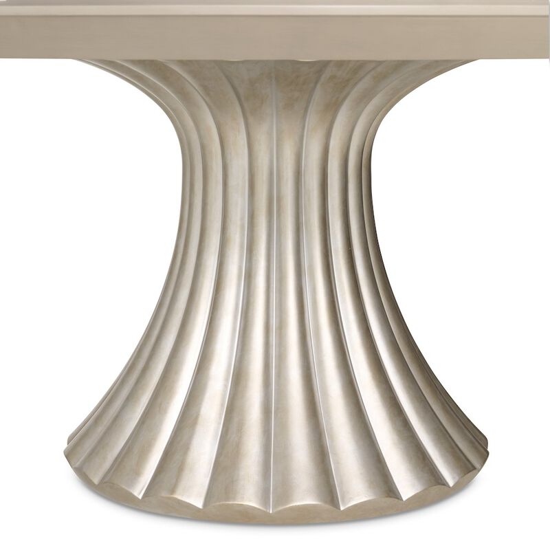 Michael Amini Fantosini Round Dining Table - Silver