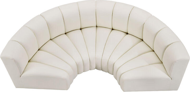 Meridian Furniture Arc Cream Vegan Leather Modular Sofa image number 2