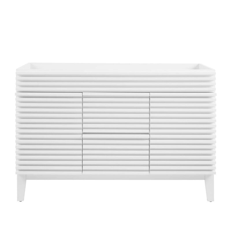 Modway Render 47" MDF and Particleboard Bathroom Vanity Cabinet in White image number 5
