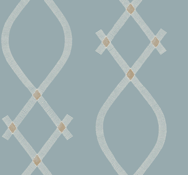 Ellena Blue Wallpaper (Set of 2) image number 0