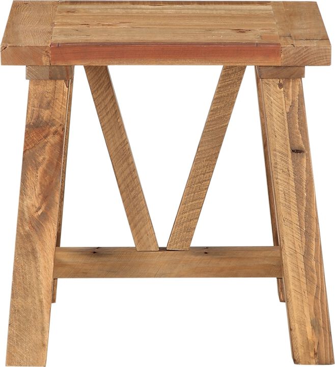 Harby Reclaimed Wood Square Side Table in Rustic Tawny