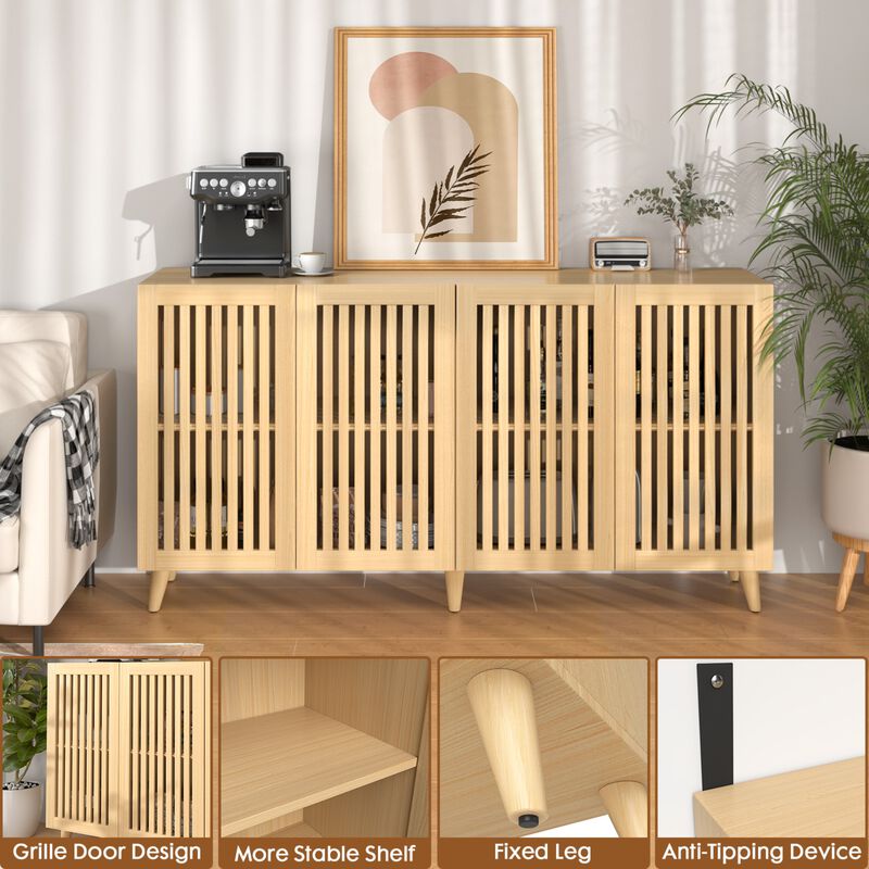 Plisi 4 Doors Buffet Storage Cabinet image number 3