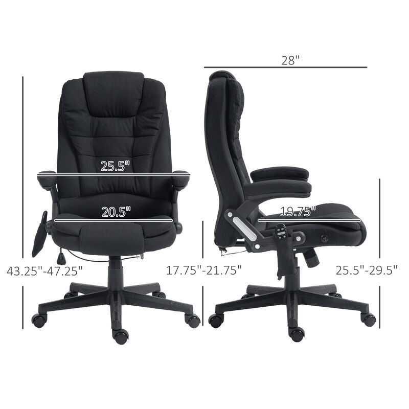 Hivvago Massage Office Chair with Heat and Reclining Back image number 2