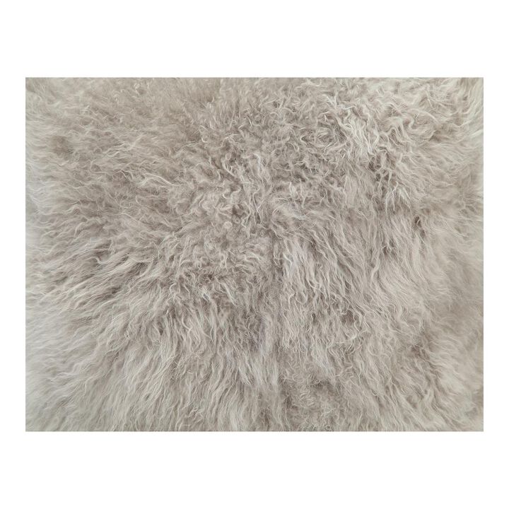 Moe’s Cashmere Fur Pillow Light Grey