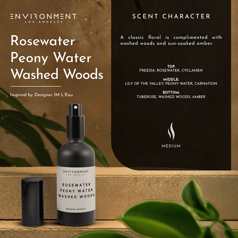 ENVIRONMENT 100mL Room Spray Inspired by Issey Miyake L'Eau d'Issey&reg; - Rosewater | Peony Water | Washed Woods