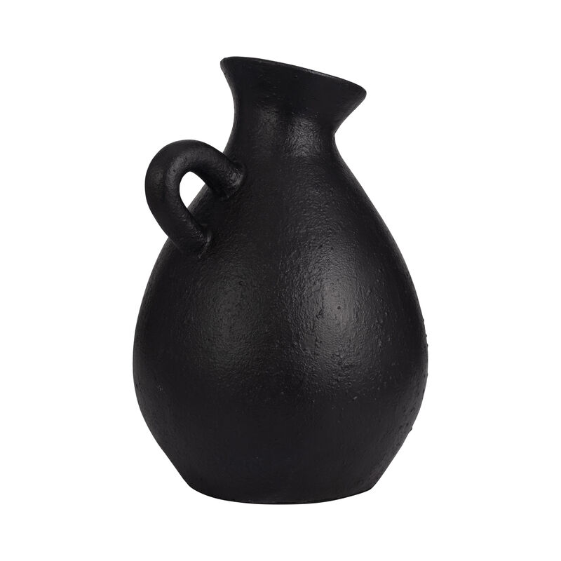 19" Organic Jug With Handle, Black