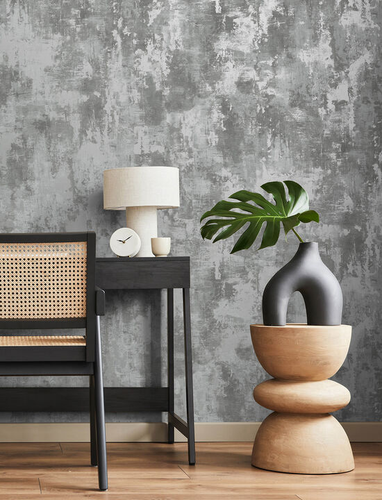 Cierra Pewter Stucco Wallpaper (Set of 2)