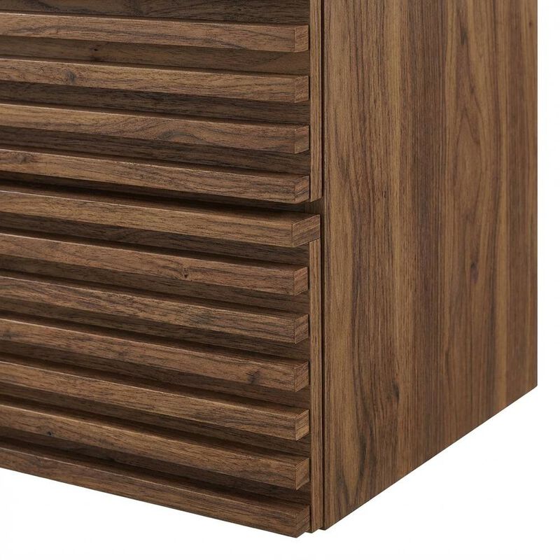 Walnut White 62-Inch Wall-Mount Double Sink Bathroom Vanity image number 6