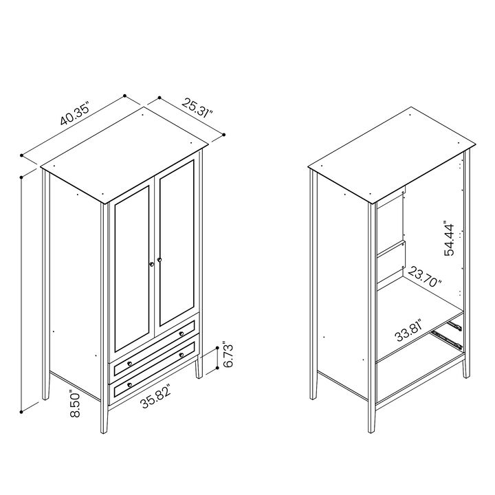 Crown Black Armoire