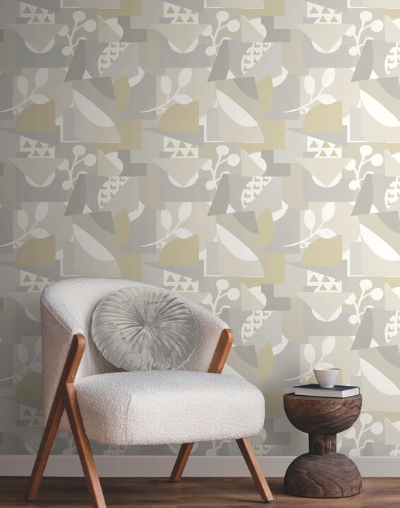 Cut Outs Neutral Wallpaper