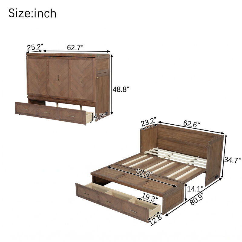 Bosdor Queen Size Murphy Bed image number 7