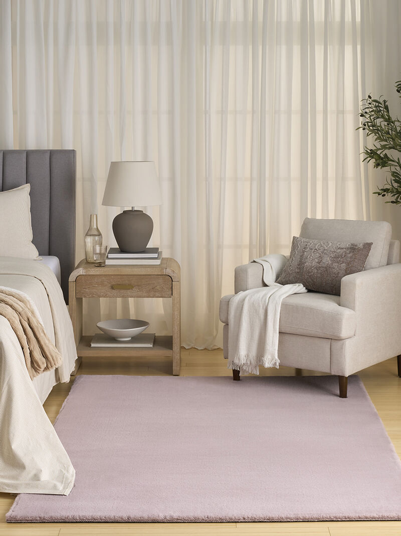 Soft Plush Rabbit Fur SFF01 Lavender 7'6" x 9'6" Rug