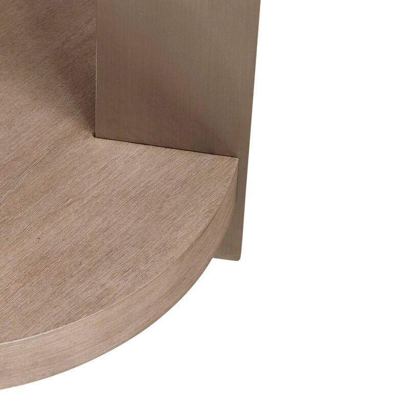Liberty Furniture Harlow Living Room Chairside Table  - Sandstone & Satin Nickel image number 3
