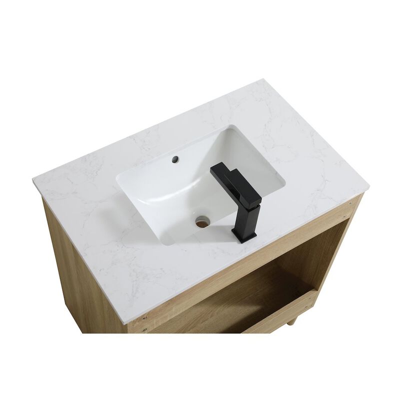 Elegant Kitchen and Bath Chandler 30 Inch Single Bathroom Vanity In Mango Wood