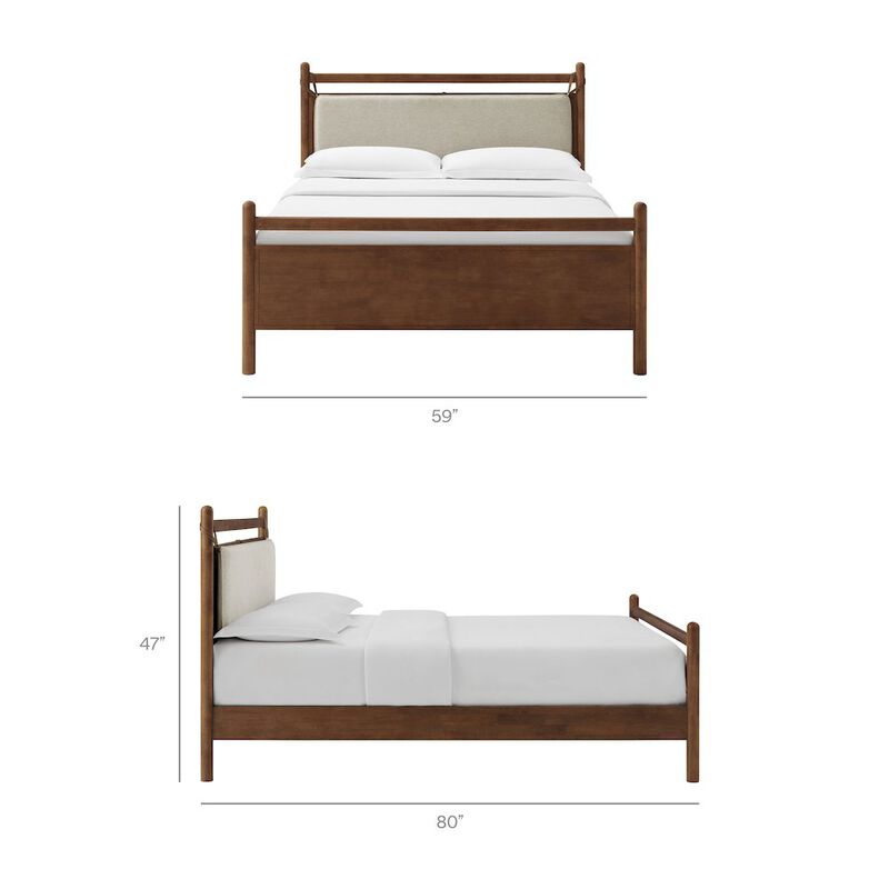 Leni Full Size Wood Platform Bed Frame image number 2